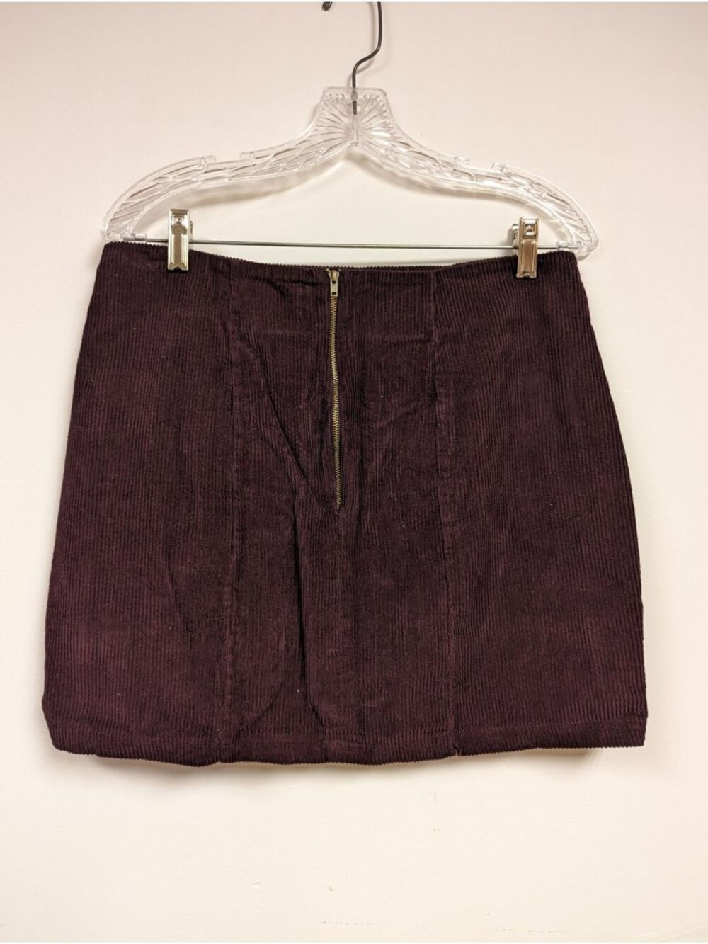 Grayson Corduroy Skirt Maroon Red Size L Womens Modest